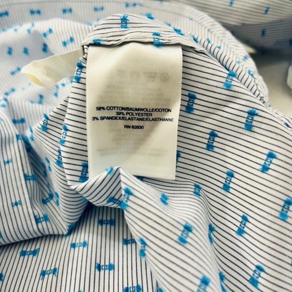 The Outfitters by Lands End Striped Blouse Cotton Blend Women's size 4 - Picture 7 of 8